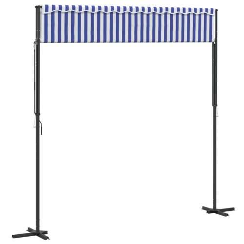 Samostojeća tenda plavo-bijela 300 x 300 cm od tkanine i čelika - Bijela 3 x 3 m 1 Cijena