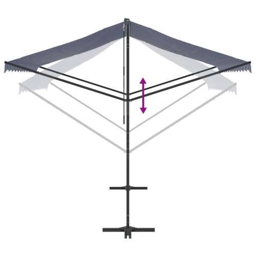 Samostojeća tenda plavo-bijela 300 x 300 cm od tkanine i čelika - Bijela 3 x 3 m 1 Cijena