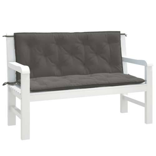 Jastuci za vrtnu klupu 2 kom tamnosivi 120x50x7 cm tkanine - prošarana tamnosiva 120 x 50 x 7 cm 1 Cijena