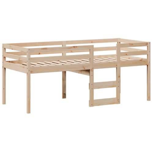 Visoki krevet s krovom 75 x 190 cm od masivne borovine - Prirodna 75 x 190 cm Cijena