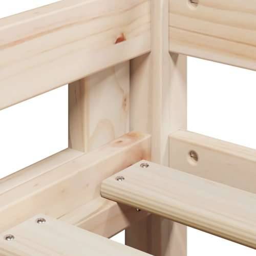 Visoki krevet s krovom 75 x 190 cm od masivne borovine - Prirodna 75 x 190 cm Cijena