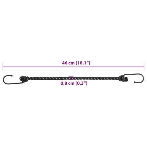 Užad za bungee s reflektirajućim prugama i kukama 10 kom 46 cm - 46 cm 10 Cijena