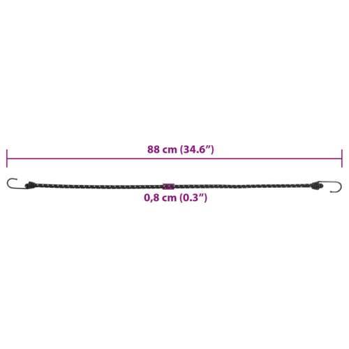 Užad za bungee s reflektirajućim prugama i kukama 10 kom 88 cm - 88 cm 10 Cijena