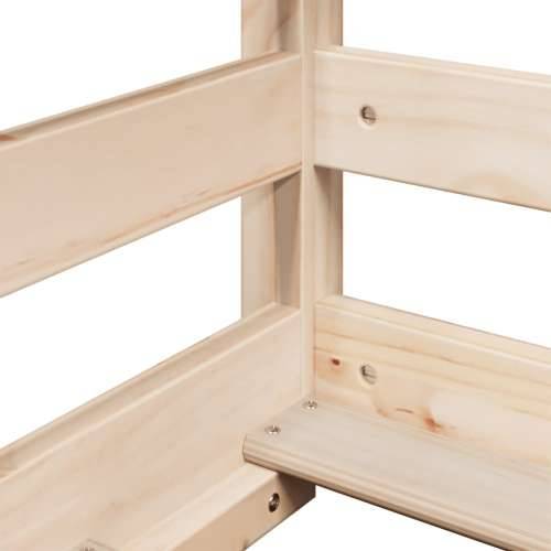 Visoki krevet s krovom 75 x 190 cm od masivne borovine - Prirodna 75 x 190 cm Cijena