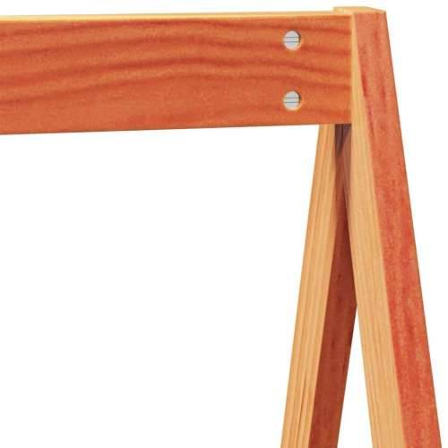 Visoki krevet s krovom voštano smeđi 75x190 cm masivna borovina - Voštano smeđa 75 x 190 cm Cijena