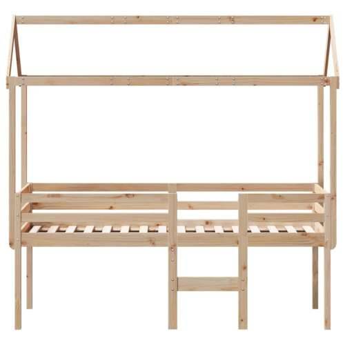 Visoki krevet s krovom 75 x 190 cm od masivne borovine Prirodna 75 x 190 cm Cijena