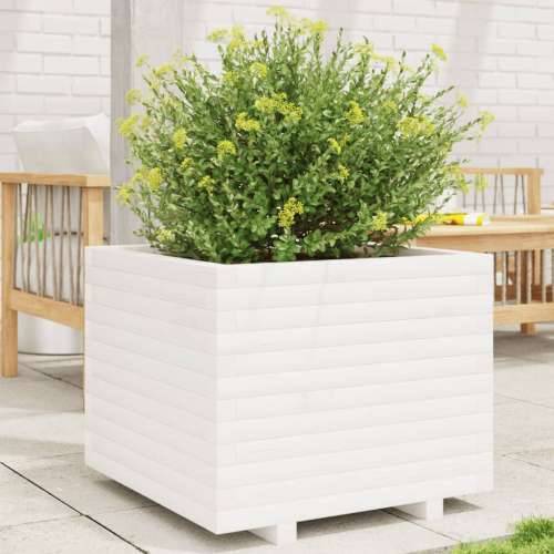 Vrtna sadilica bijela 60x60x49,5 cm od masivne borovine - Bijela 60 x 60 x 49.5 cm 1 Cijena