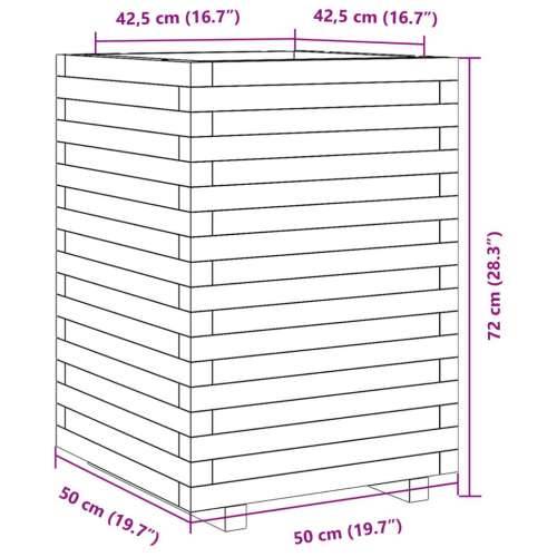 Vrtna sadilica 50x50x72 cm od impregnirane borovine - Prirodno impregnirano 50 x 50 x 72 cm 1 Cijena