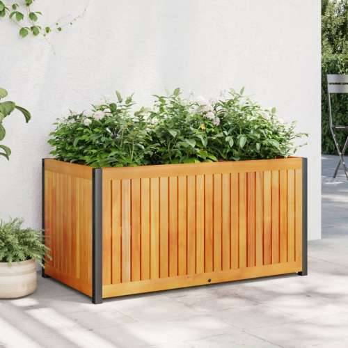 Vrtna sadilica 85 x 45 x 44 cm masivno bagremovo drvo i čelik - 85 x 45 x 44 cm 1 Cijena