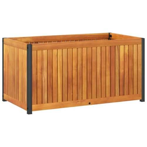 Vrtna sadilica 85 x 45 x 44 cm masivno bagremovo drvo i čelik - 85 x 45 x 44 cm 1 Cijena