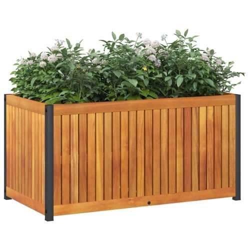 Vrtna sadilica 85 x 45 x 44 cm masivno bagremovo drvo i čelik - 85 x 45 x 44 cm 1 Cijena
