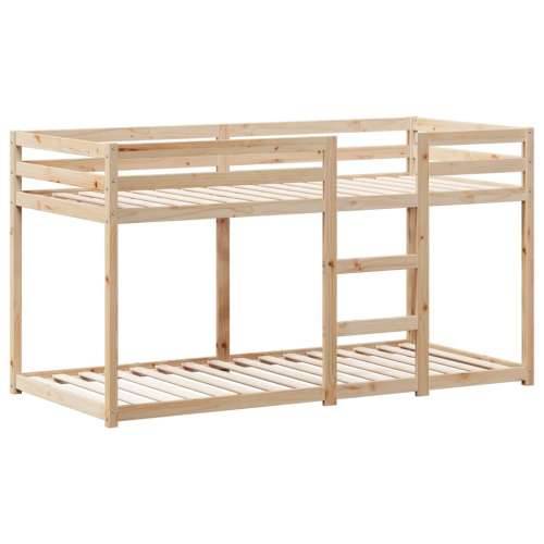 Krevet na kat s krovom 90 x 190 cm od masivne borovine - Prirodna 90 x 190 cm Cijena