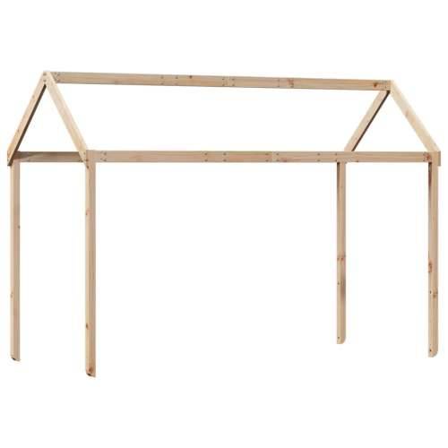 Krevet na kat s krovom 90 x 190 cm od masivne borovine - Prirodna 90 x 190 cm Cijena