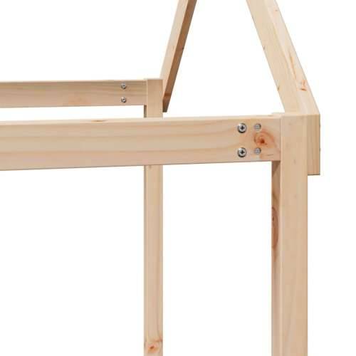 Krevet na kat s krovom 90 x 190 cm od masivne borovine - Prirodna 90 x 190 cm Cijena