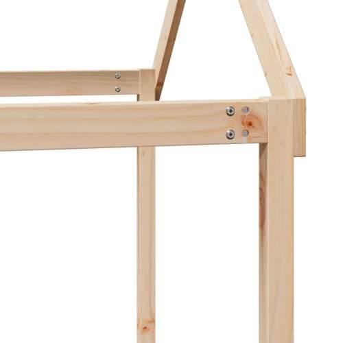 Visoki krevet s krovom 90 x 190 cm od masivne borovine Prirodna 90 x 190 cm Cijena