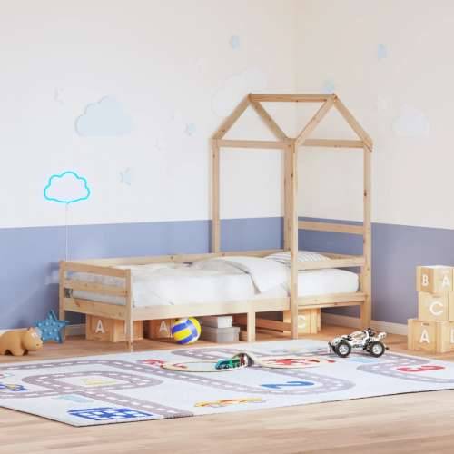 Dnevni krevet s krovom 90x200 cm od masivne borovine - Prirodna 90 x 200 cm Cijena