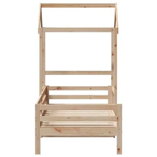 Dnevni krevet s krovom 90x200 cm od masivne borovine - Prirodna 90 x 200 cm Cijena