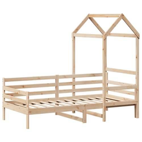 Dnevni krevet s krovom 90x200 cm od masivne borovine - Prirodna 90 x 200 cm Cijena
