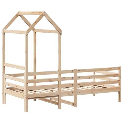 Dnevni krevet s krovom 90x200 cm od masivne borovine - Prirodna 90 x 200 cm Cijena