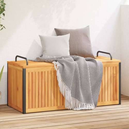 Vanjska kutija za jastuke 110x45x42/53 cm masivno drvo i čelik - 110 x 45 x 42/53 cm Cijena