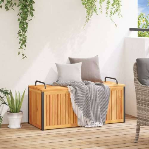Vanjska kutija za jastuke 110x45x42/53 cm masivno drvo i čelik - 110 x 45 x 42/53 cm Cijena