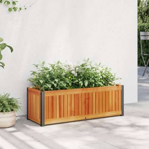 Vrtna sadilica 80 x 30 x 27,5 cm masivno bagremovo drvo i čelik - 80 x 30 x 27.5 cm 1 Cijena
