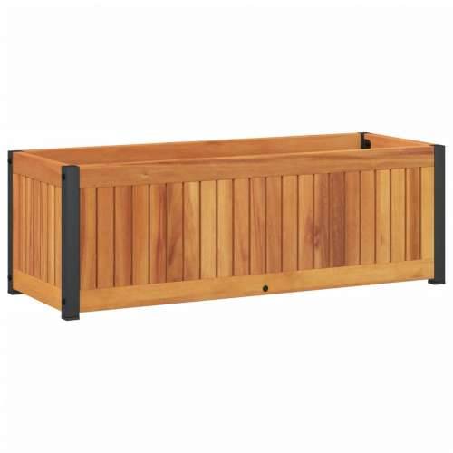 Vrtna sadilica 80 x 30 x 27,5 cm masivno bagremovo drvo i čelik - 80 x 30 x 27.5 cm 1 Cijena