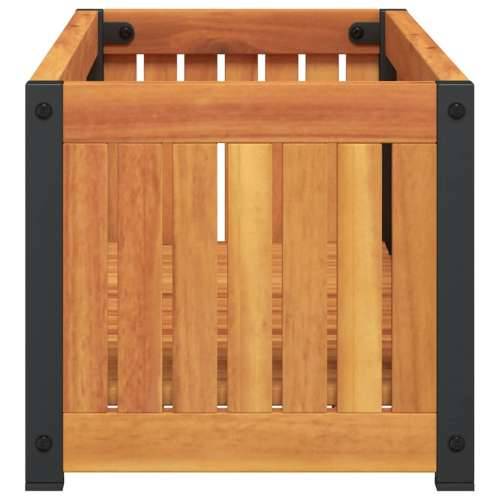 Vrtna sadilica 80 x 30 x 27,5 cm masivno bagremovo drvo i čelik - 80 x 30 x 27.5 cm 1 Cijena