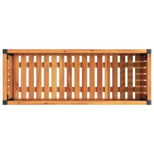 Vrtna sadilica 80 x 30 x 27,5 cm masivno bagremovo drvo i čelik - 80 x 30 x 27.5 cm 1 Cijena