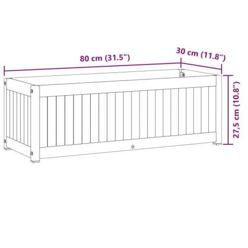 Vrtna sadilica 80 x 30 x 27,5 cm masivno bagremovo drvo i čelik - 80 x 30 x 27.5 cm 1 Cijena