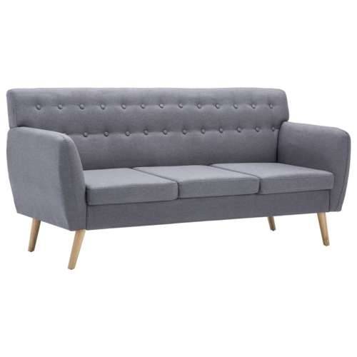 Trosjed presvučen tkaninom 172 x 70 x 82 cm svjetlosivi - Svjetlosiva Cijena