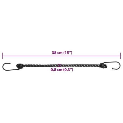 Užad za bungee s reflektirajućim prugama i kukama 50 kom 38 cm - 38 cm 50 Cijena