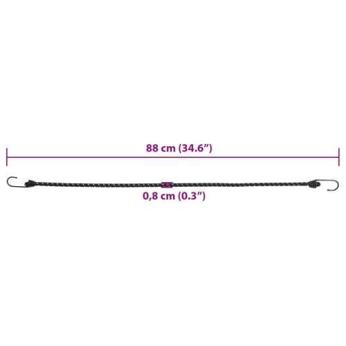 Užad za bungee s reflektirajućim prugama i kukama 25 kom 88 cm - 88 cm 25 Cijena