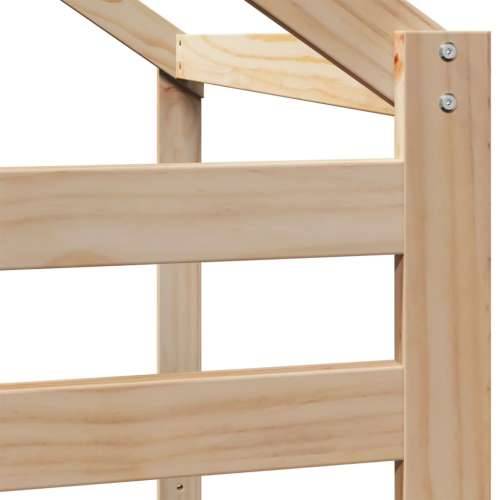 Visoki krevet s krovom 90 x 200 cm od masivne borovine - Prirodna 90 x 200 cm Cijena
