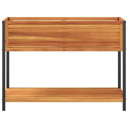 Vrtna sadilica s policom 110 x 45 x 80 cm masivno drvo i čelik - 110 x 45 x 80 cm 1 Cijena