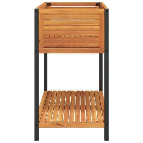 Vrtna sadilica s policom 110 x 45 x 80 cm masivno drvo i čelik - 110 x 45 x 80 cm 1 Cijena