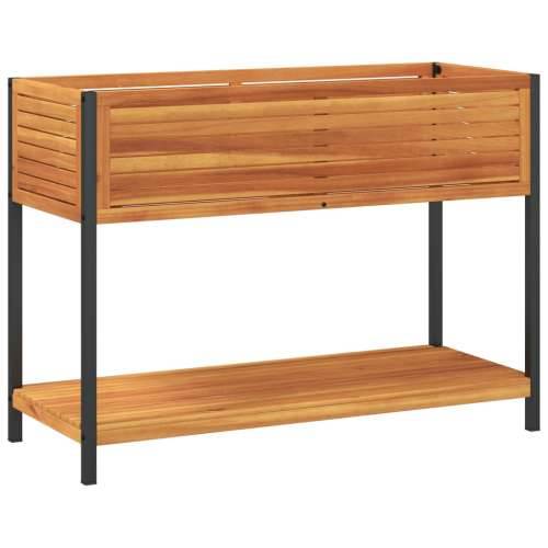 Vrtna sadilica s policom 110 x 45 x 80 cm masivno drvo i čelik - 110 x 45 x 80 cm 1 Cijena