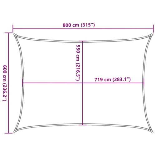 Jedro za zaštitu od sunca 160 g/m² terakota pijeska 6x8 m HDPE - Pijesak 6 x 8 m 1 Cijena