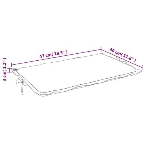 Jastuk za ležaljku prošarani krem 186x58x4 cm od tkanine - prošarana krem 1 Cijena