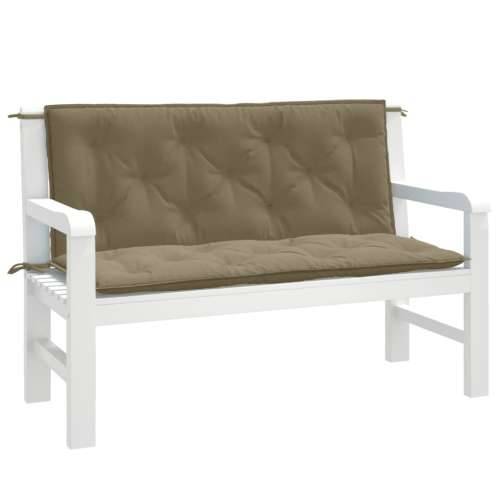 Jastuci za vrtnu klupu 2 kom smeđesivi 120x50x7 cm tkanina - prošarana smeđesiva 120 x 50 x 7 cm 1 Cijena