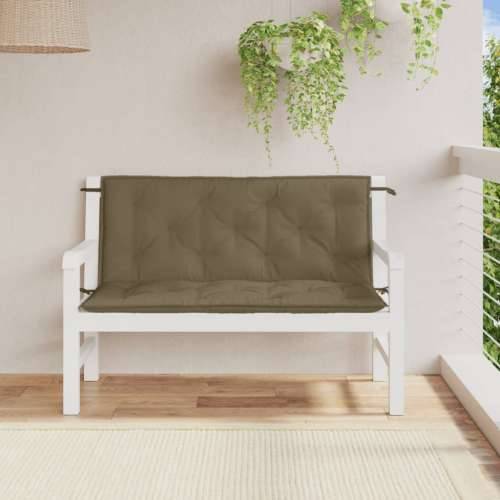 Jastuci za vrtnu klupu 2 kom smeđesivi 120x50x7 cm tkanina - prošarana smeđesiva 120 x 50 x 7 cm 1 Cijena