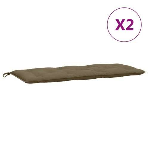 Jastuci za vrtnu klupu 2 kom smeđesivi 120x50x7 cm tkanina - prošarana smeđesiva 120 x 50 x 7 cm 1 Cijena