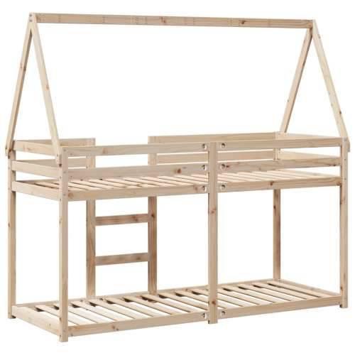 Krevet na kat s krovom voštano 75x190 cm masivna borovina - Prirodna 75 x 190 cm Cijena