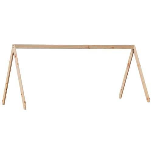 Krevet na kat s krovom voštano 75x190 cm masivna borovina - Prirodna 75 x 190 cm Cijena