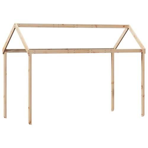 Visoki krevet s krovom 90 x 200 cm od masivne borovine - Prirodna 90 x 200 cm Cijena