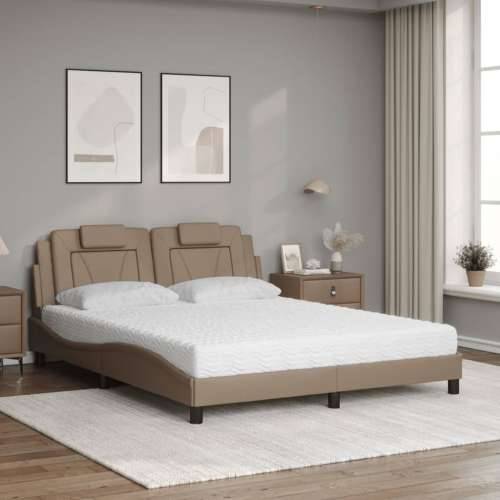 Krevet s madracem cappuccino 160x200 cm od umjetne kože Boja cappuccina 160 x 200 cm Cijena