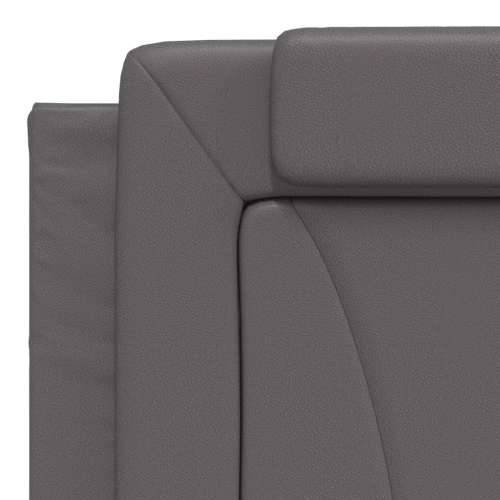 Krevet s madracem sivi 180 x 200 cm od umjetne kože - Siva 180 x 200 cm Cijena