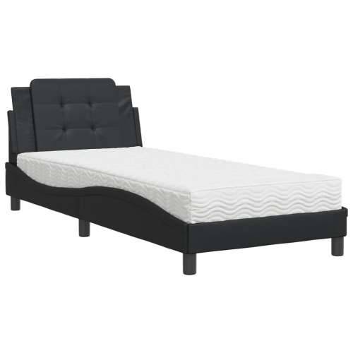 Krevet s madracem crni 80 x 200 cm od umjetne kože - Crna 80 x 200 cm Cijena