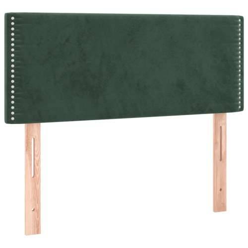 Box spring krevet s madracem tamnozeleni 90x190 cm baršunasti - Tamnozelena 90 x 190 cm Obično s čavlima Cijena