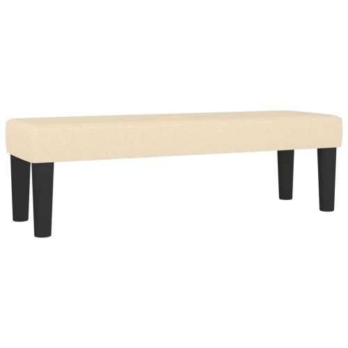 Krevet s oprugama i madracem krem 140 x 190 cm od tkanine - Krema 140 x 190 cm vodoravne pruge Cijena